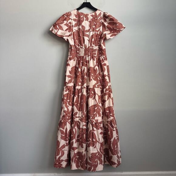 Anthropologie Somerset Maxi Dress in Neutral Floral Dot  - Medium - Picture 10 of 15